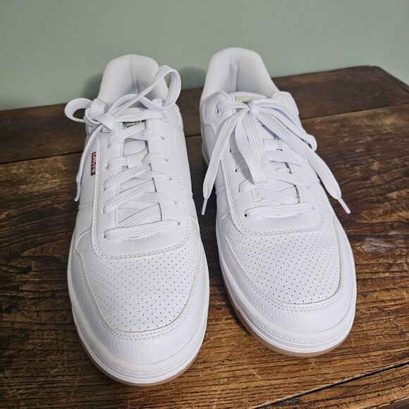 Levi's Drive Lo Mens Casual Sneakers White/Gum 10.5M - Picture 3 of 11
